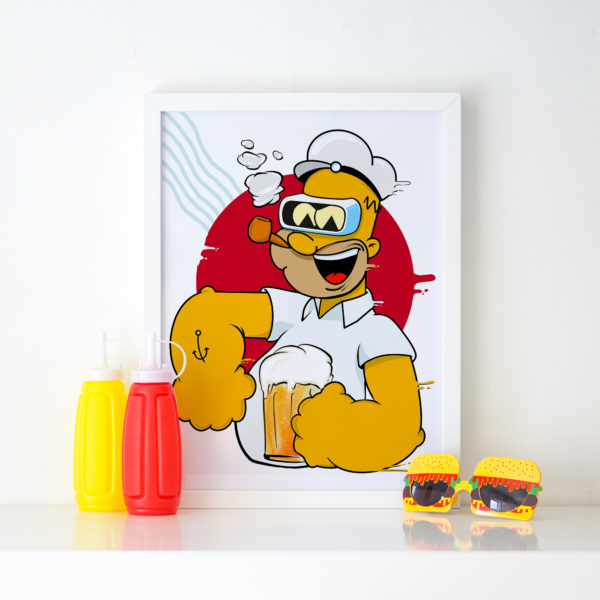 homer poster popeye bender