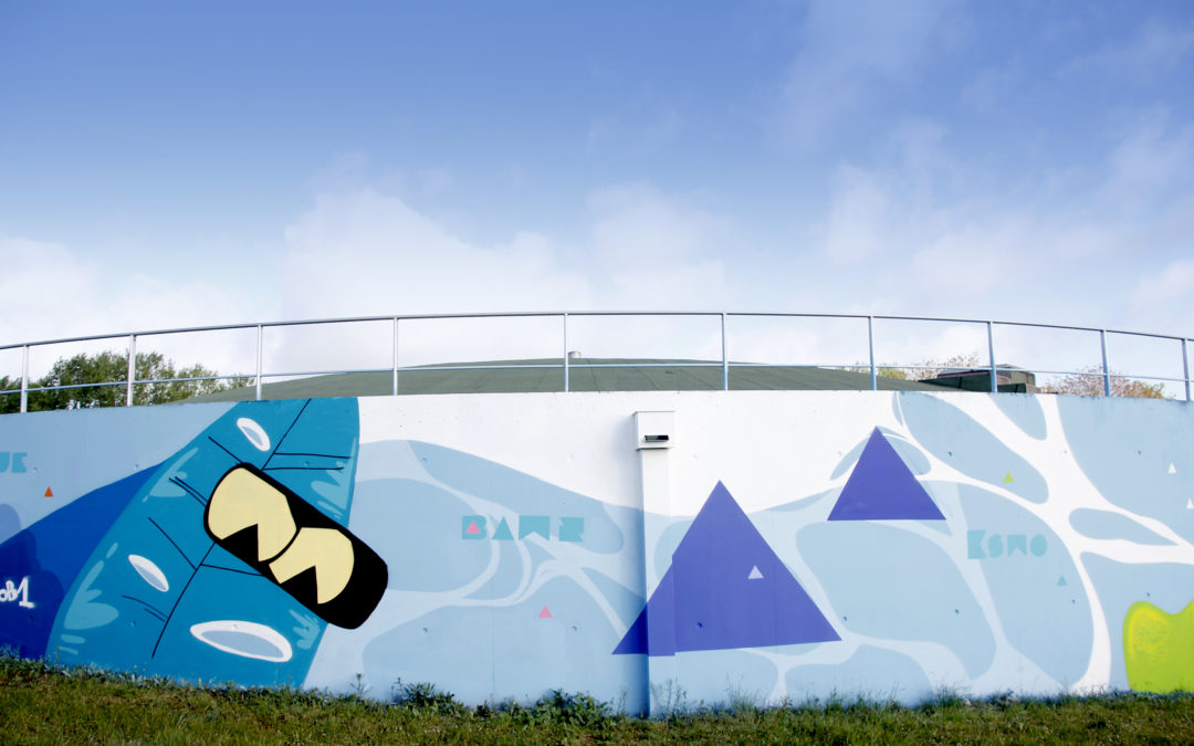 Graffiti reservoir chateau d’eau Colombelles