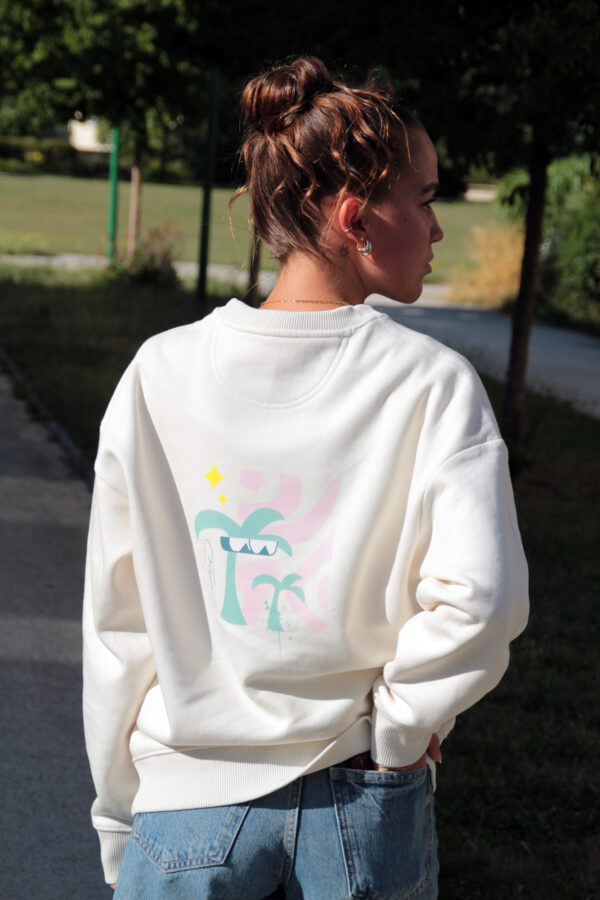 Sweat été palmier couleur ivoire SoLiCe – Image 8