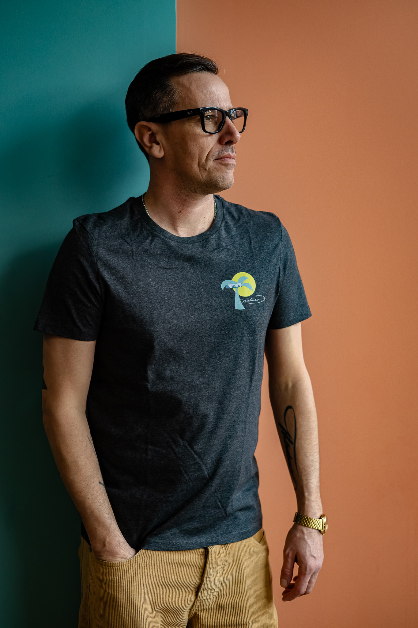 Tee shirt Gris Palmier – Image 2