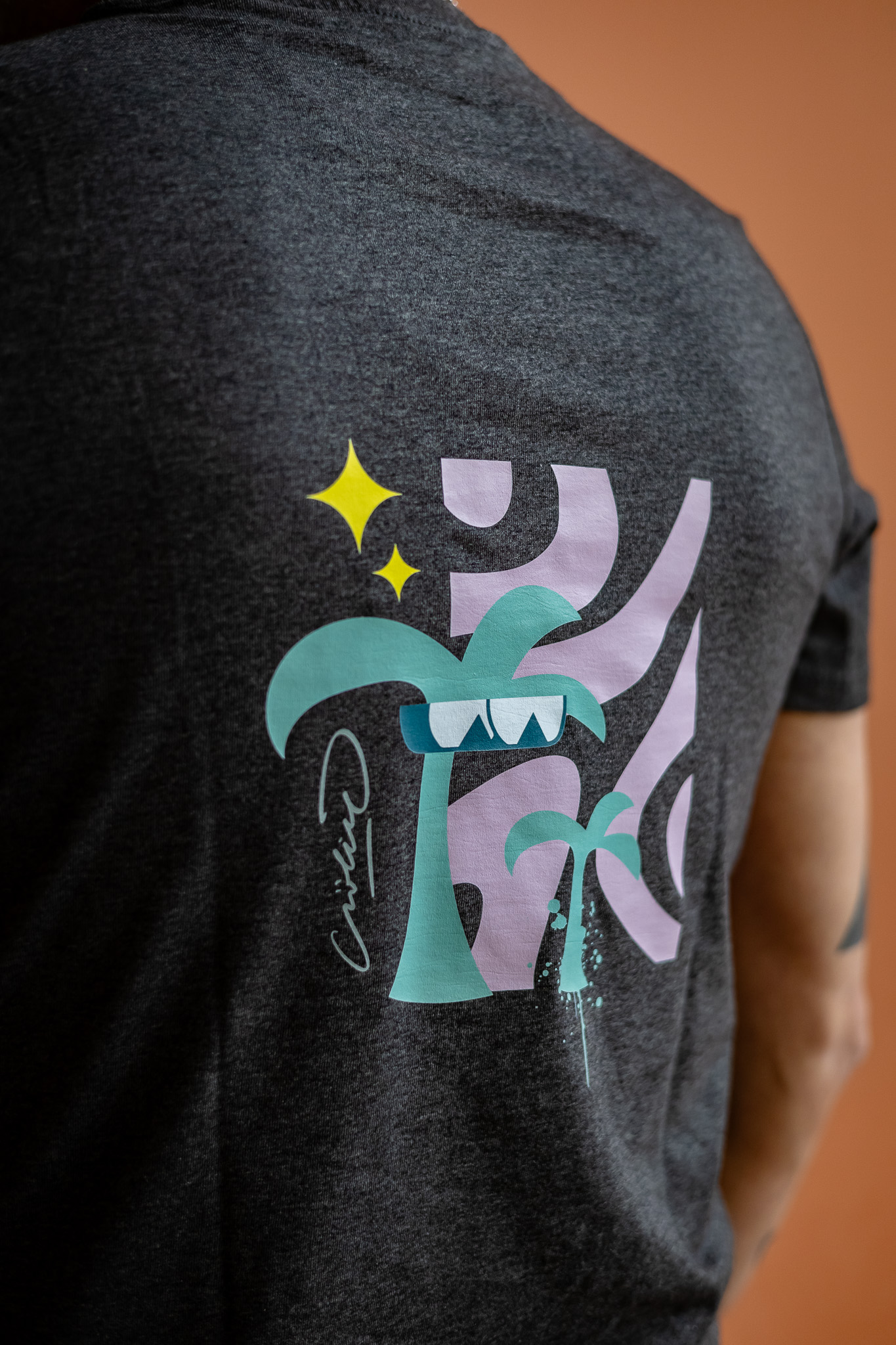 Tee shirt Gris Palmier