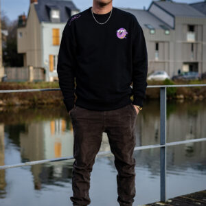 Sweat Shirt Noir Donuts x SoLiCe