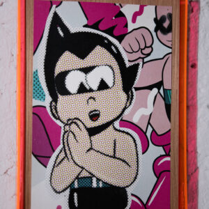 Cadre fluo impression HD sur bois ASTRO BOY