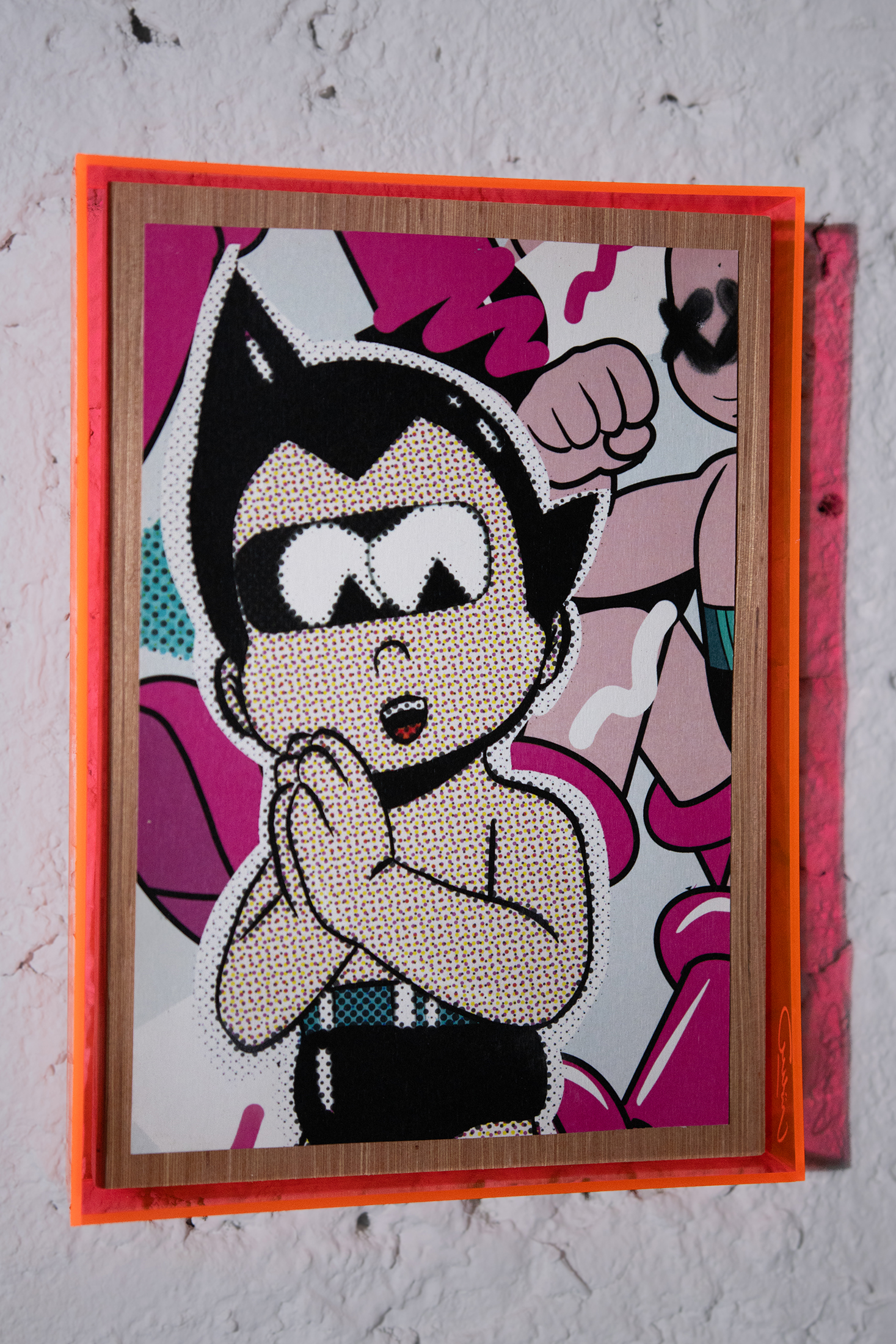 Cadre fluo impression HD sur bois ASTRO BOY