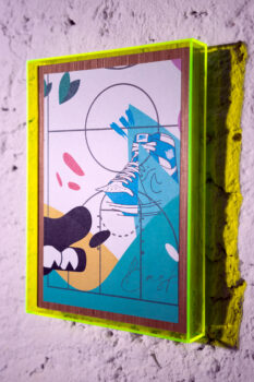 basket ball art poster design tableau sneakers