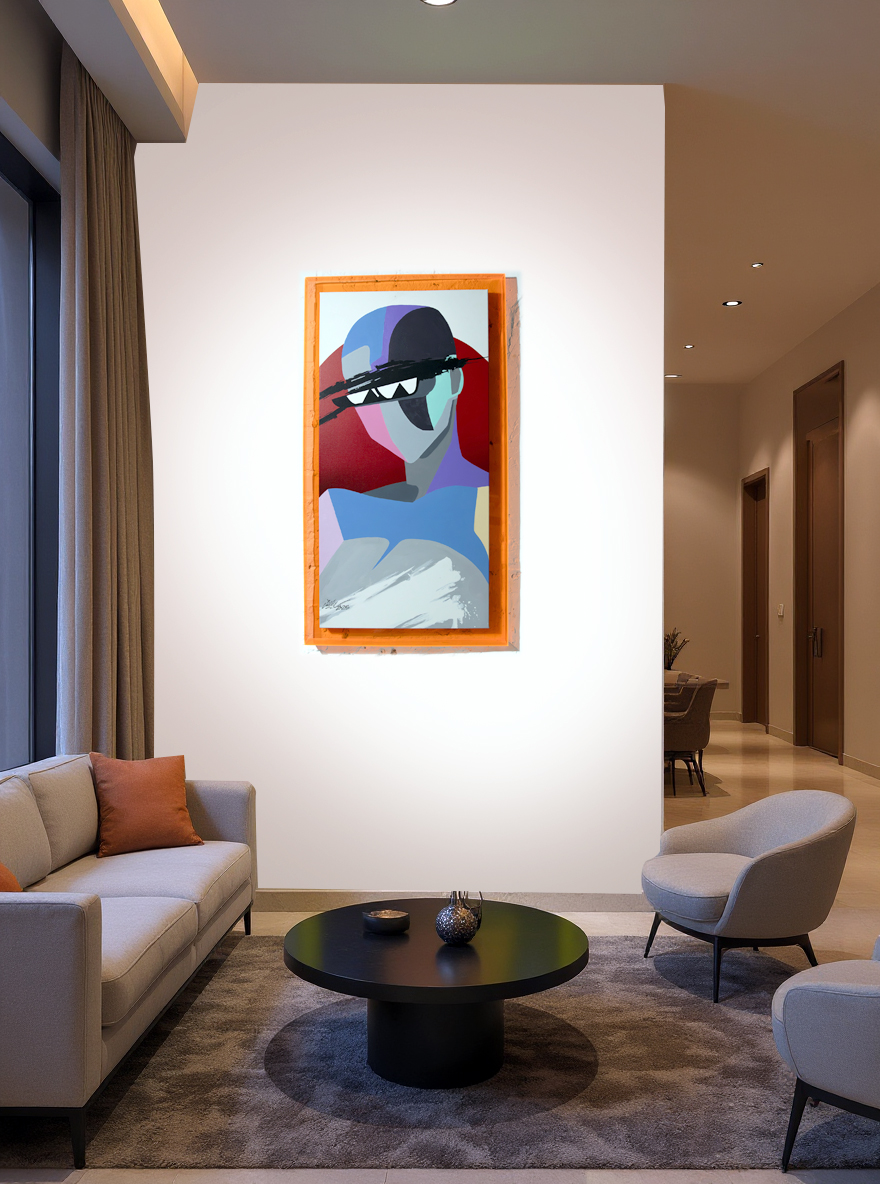 Toile visage android type daft punk – Image 5