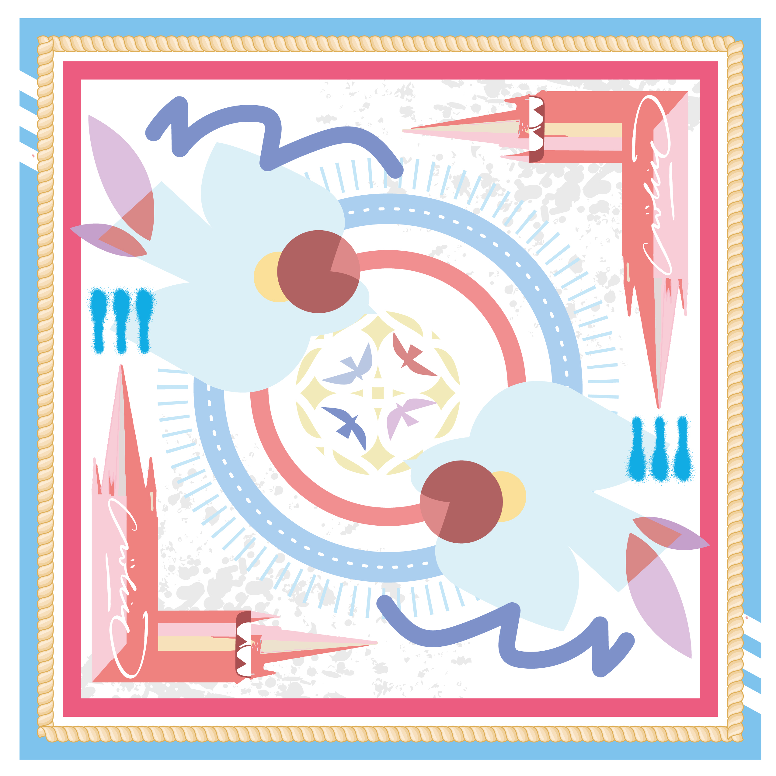 Foulard SoLiCe Colombes Paix – Image 4