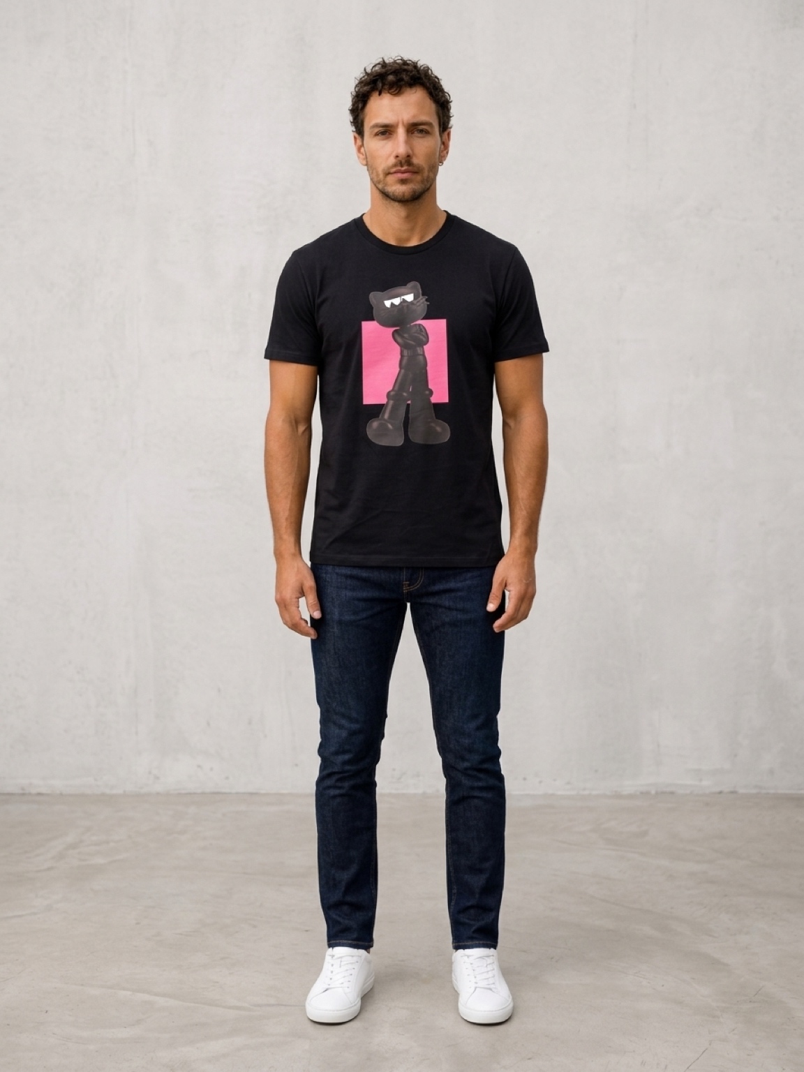 T-shirt noir Art Toy Chat – Image 3