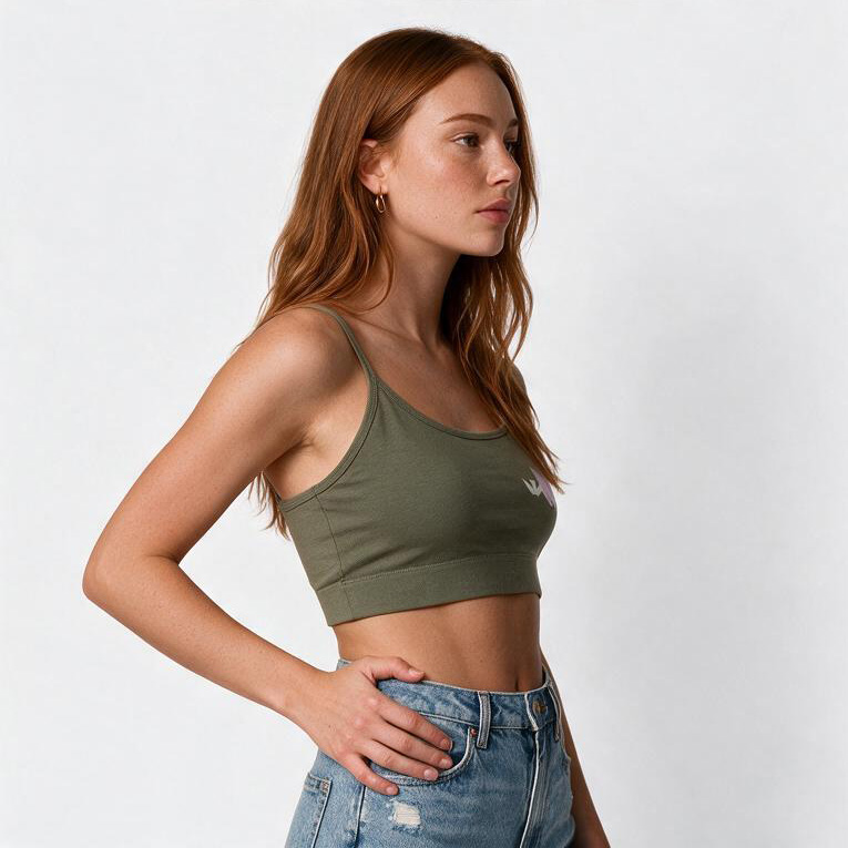 Débardeur femme vert kaki Colombes – Image 3