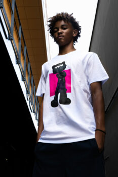 tshirt blanc art toy chat kpop solice