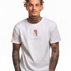 homme portant un tshirt design streetwear blanc