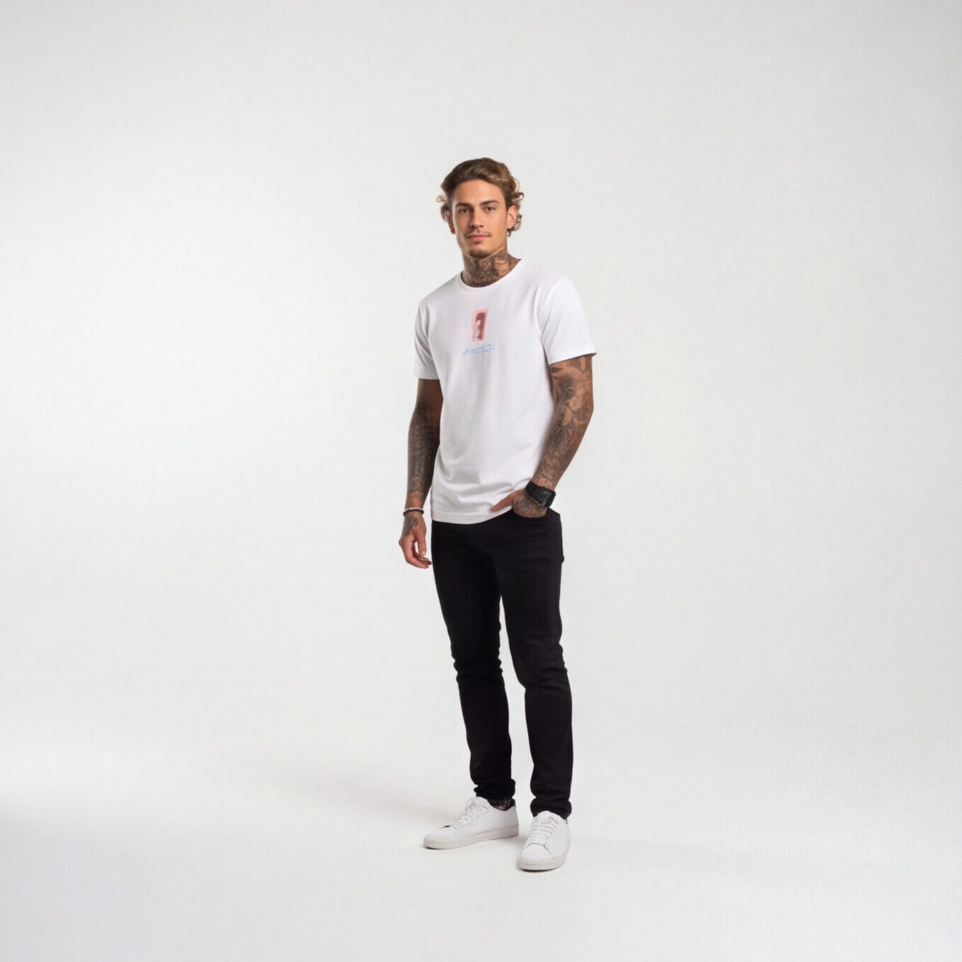 T-shirt blanc Chat Miaou – Image 4