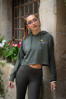 sweat capuche crop-top oiseau solice